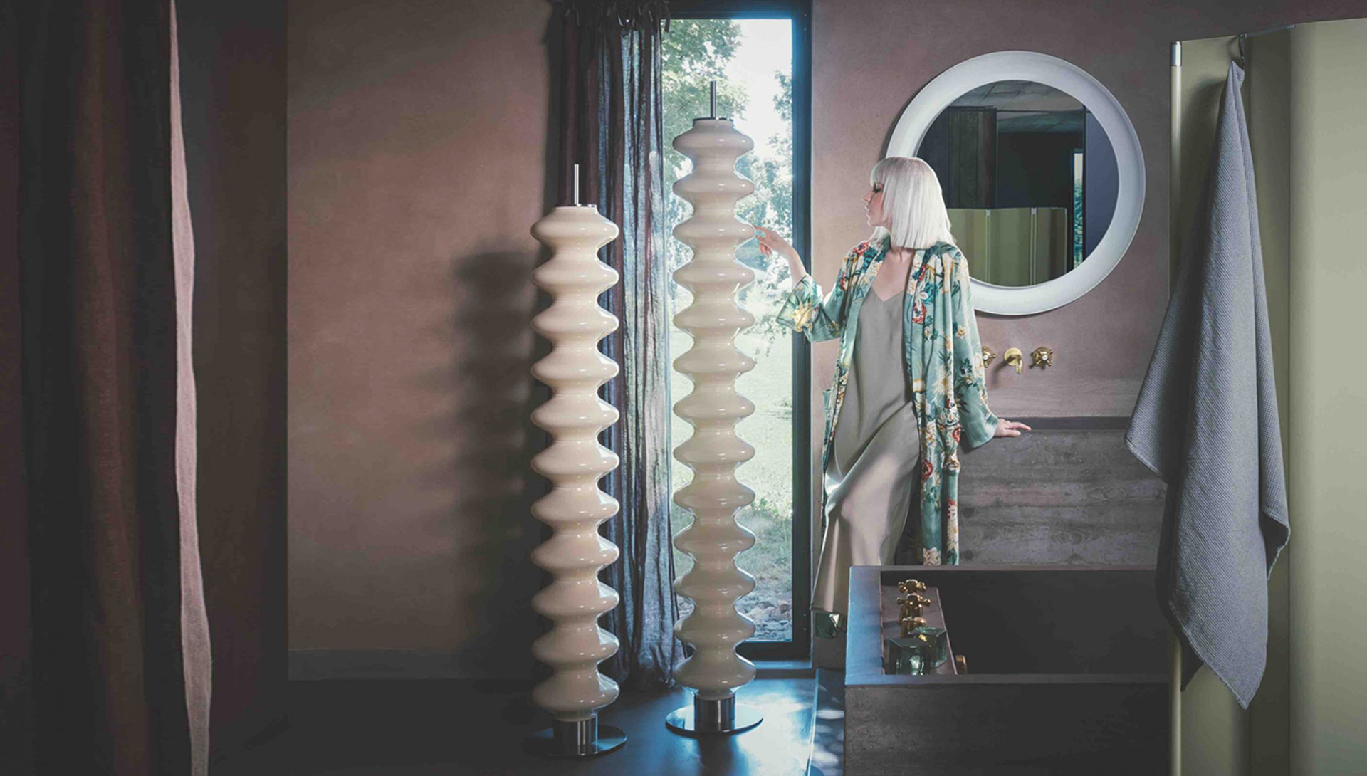 White freestanding esigner radiators from Tubes Radiatori